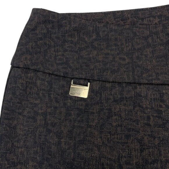 LISETTE L Straight Leg Pull On Pants Sz 12 Cheetah Print - Picture 3 of 6